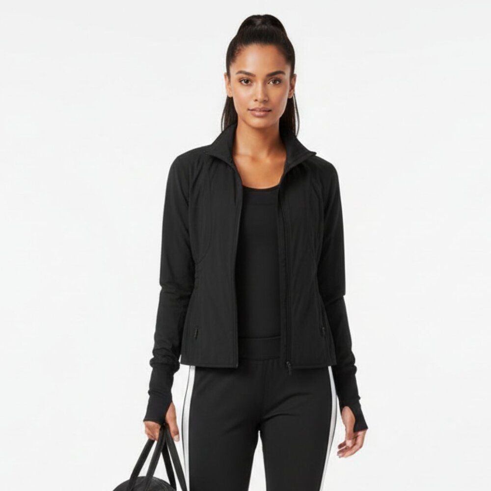 Lululemon Black‎ Long Sleeve Zip Up Athletic Sport Jacket 8